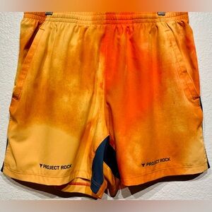 Under Armour Project Rock 5 Inch Atomic Print Train Shorts - Size M (Men’s)